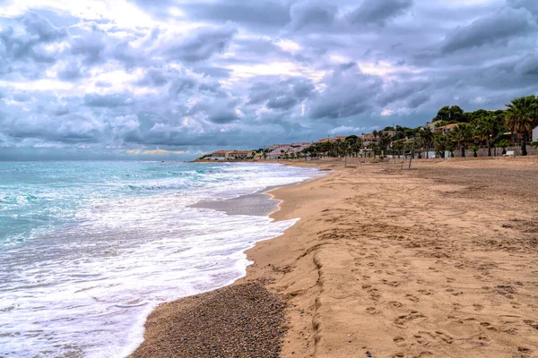 Strand Von Almadrava Spanien Costa Dorada Katalonien Nördlich Des Ebro — Stockfoto