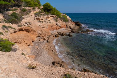 Kıyı yolu l 'Ametlla del Mar Kuzey Nautic kamp Costa Dorada Tarragona Eyaleti İspanya 