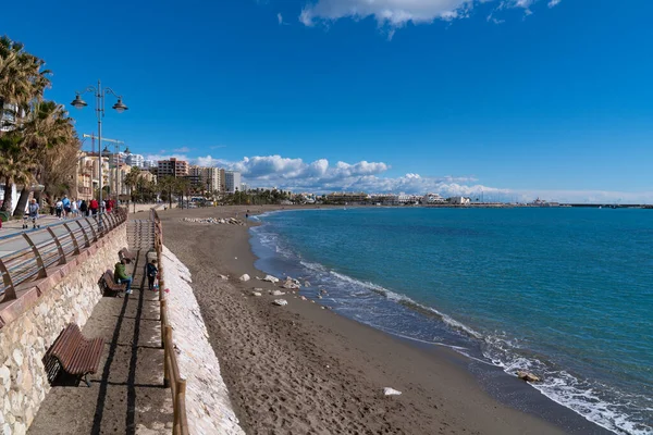 stock image Benalmadena beach Spain, Costa Del Sol on Friday 24th February 2023