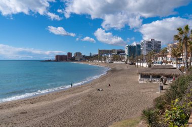 Playa Arroyo de la miel plajı Benalmadena, İspanya sahillerinden biri, Costa Del Sol 24 Şubat Cuma günü