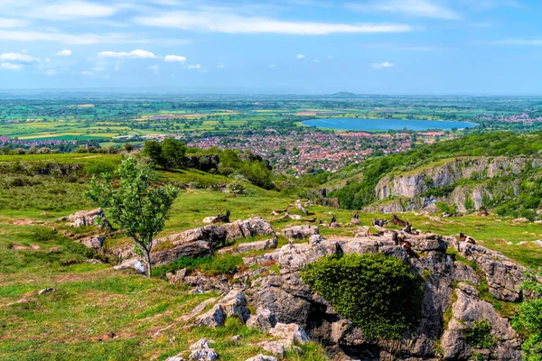 Κορυφή Του Φαραγγιού Cheddar Somerset Αγγλία Τουριστικό Αξιοθέατο Ηνωμένο Βασίλειο — Φωτογραφία Αρχείου
