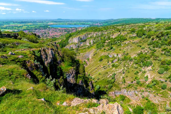Cheddar Gorge Somerset England Tourist Attraction Beautiful English Countryside — Stock Photo, Image