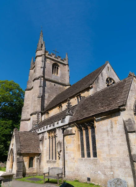 Castle Combe Church Andrews Wiltshire England — Stock Photo, Image