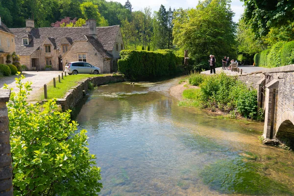 Château Rivière Combe Dans Beau Village Wiltshire Angleterre Royaume Uni — Photo