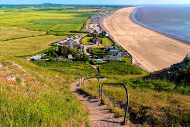 Brean Down Somerset İngiltere 'ye yürümeye devam ediyor.