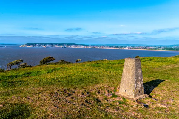 Brean Trig Point View Weston Super Mare Somerset Anglia — Stock Fotó