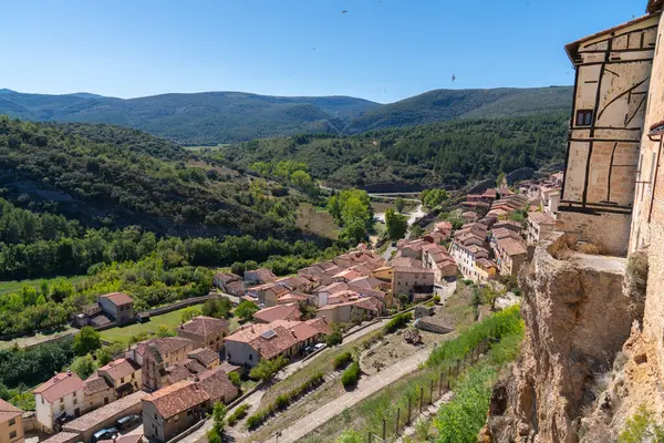 Frias Испания Красивая Испанская Деревня Сельской Местности Провинции Бургос Кастилия — стоковое фото