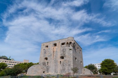 Torre del Rey gözlem kulesi Oropesa del Mar Costa del Azahar, İspanya Benicassim ve Marina D 'or arasında