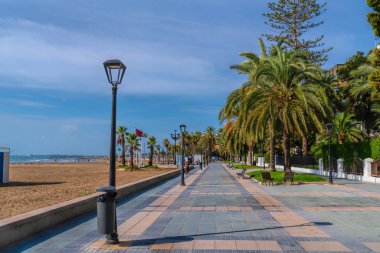 Promenade Almadrava plajı Benicassim İspanya Akdeniz Costa del Azahar