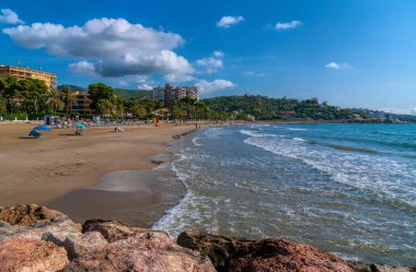 Almadrava plajı Benicassim İspanya Akdeniz Costa del Azahar