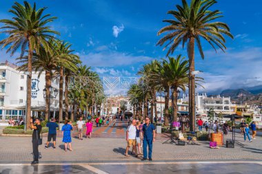 Europa Balkon Nerja, Endülüs, Costa del Sol İspanya 12 Ekim 2024