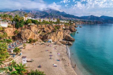 Nerja Calahonda Sahili Endülüs Balkon de Europa, İspanya