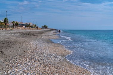 Chucho beach Nerja Spain Costa del Sol walk back to the town clipart