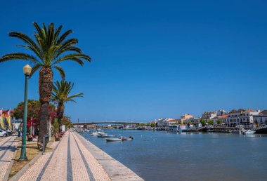 Tekneli Tavira Portekiz Nehri Gilao