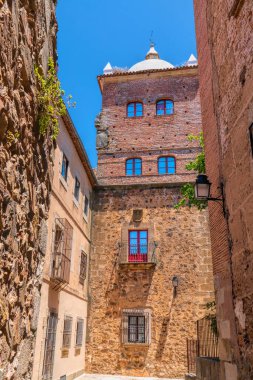 Toledo Moctezuma Sarayı. 2 Haziran 2024 tarihinde İspanya 'nın Extremadura kentindeki Unesco Dünya Mirası' nın binası.