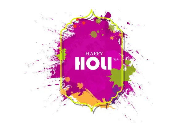 Vector Illustratie Van India Festival Van Kleur Happy Holi Achtergrond Stockillustratie