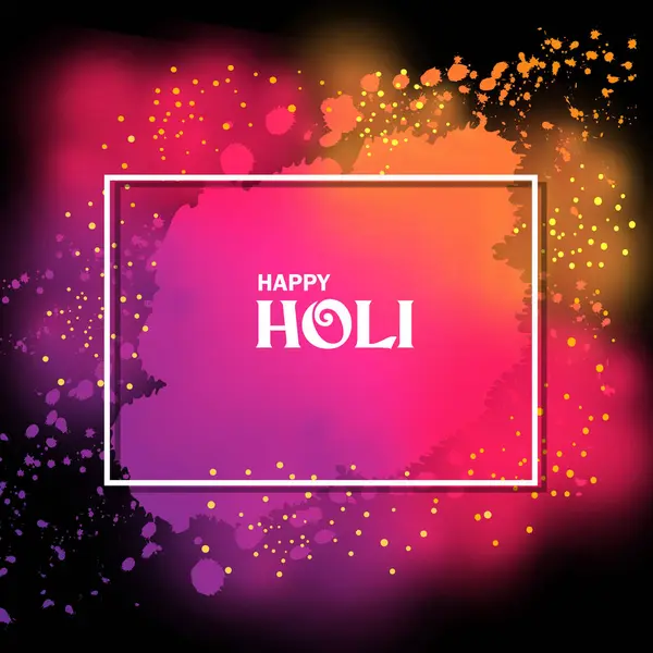 Vector Illustratie Van India Festival Van Kleur Happy Holi Achtergrond Stockvector