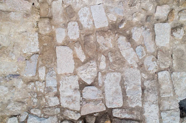Zenitální Pohled Starou Kamennou Dlažbu Objevenou Archeologické Vykopávce — Stock fotografie