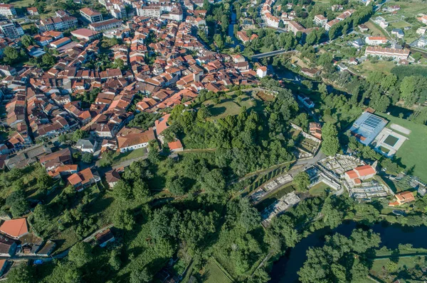 stock image aerial view of the town of Allariz. Galicia, Spain.