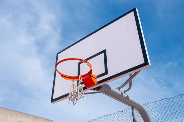 Basketball Basket Blue Sky Background — Stock Photo, Image
