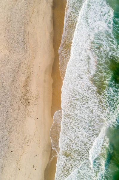 Imagem Aérea Vista Superior Drone Uma Bela Praia Deslumbrante Paisagem — Fotografia de Stock