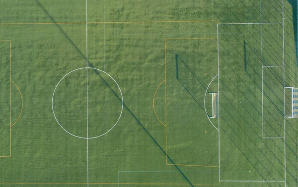 Drone Aerial Shot Soccer Field — Stock Photo, Image