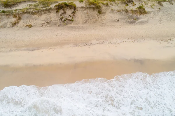 Zenithal Luftaufnahme Eines Strandes Morgen — Stockfoto