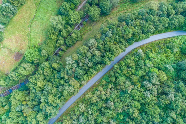山岳道路の禅の空中風景 — ストック写真