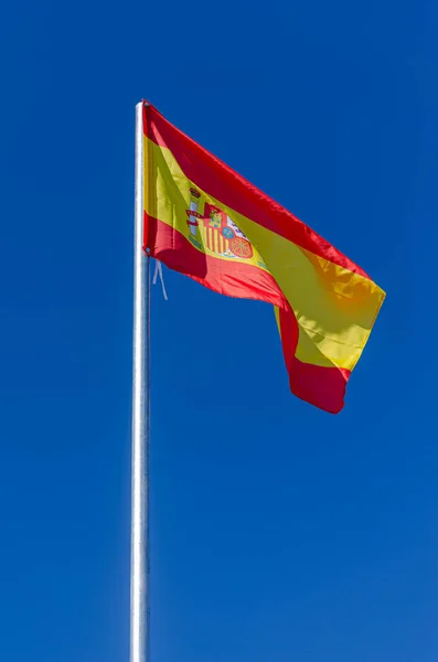 Spanish Flag Waving Wind — Stock Photo, Image