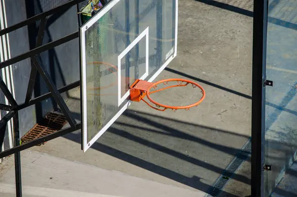 公园里的篮筐 体育概念 — 图库照片