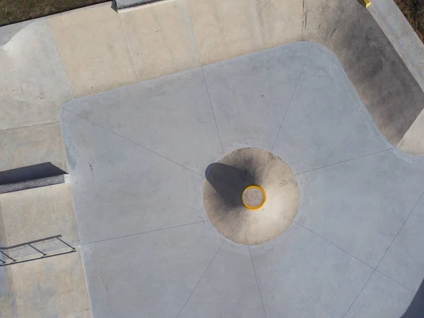 Vista Aerea Con Drone Uno Skatepark Vicino Mare — Foto Stock