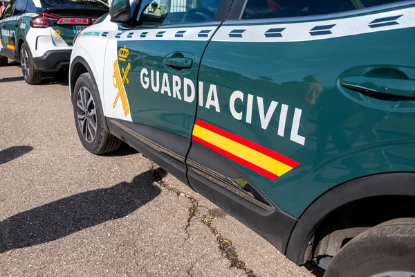 Ourense Espanha 2023 Dois Carros Estacionados Guardia Civil Força Policial — Fotografia de Stock