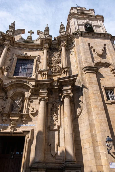 Vista Parcial Fachada Iglesia Santa Eufemia Ourense Galicia España Patrimonio — Foto de Stock