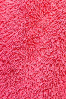Pembe bir havlunun dokusuna yakın çekim