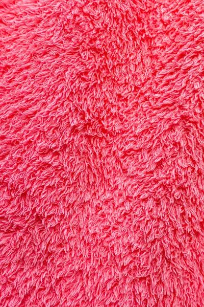 Primer Plano Textura Una Toalla Rosa — Foto de Stock
