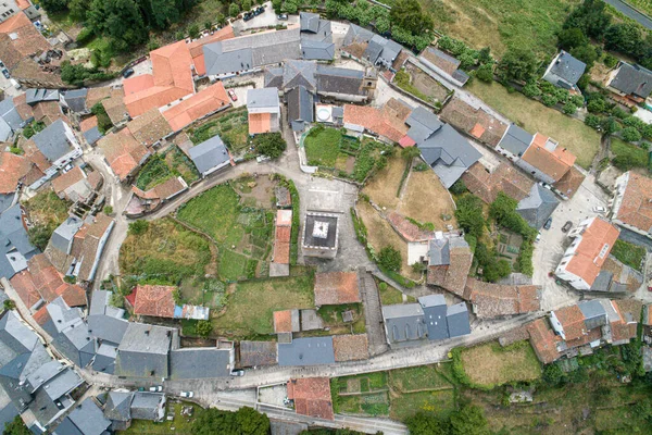 Aerial Zenithal Widok Starą Część Średniowiecznego Miasta Viana Bolo Prowincja — Zdjęcie stockowe