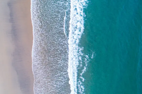 Vista Aérea Del Dron Orilla Una Playa Portugal — Foto de Stock