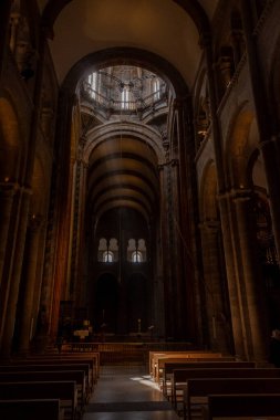 Santiago de Compostela katedralinin içi. Galiçya, İspanya