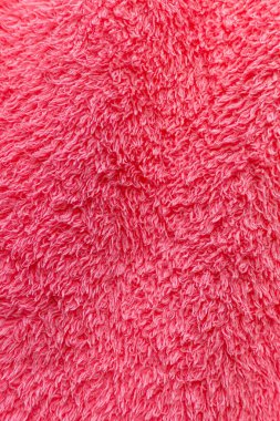 Pembe bir havlunun dokusuna yakın çekim