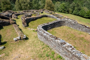 Castro de Coana, an Iron Age settlement. Asturias, Spain. clipart