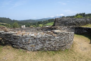 Castro de Coana, archaeological site from the Iron Age. Asturias, Spain. clipart
