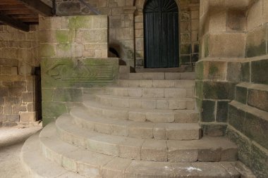 Santa Cristina de Ribas de Sil Ortaçağ Roma Manastırı Kilisesi. Ribeira Sacra, Dünya Mirası Bölgesi Galiçya, İspanya