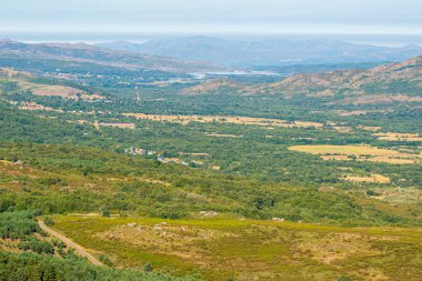 landscape of the valley of the river Salas, and the territory of the ancient Couto Mixto. South of the province of Ourense. Galicia, Spain clipart