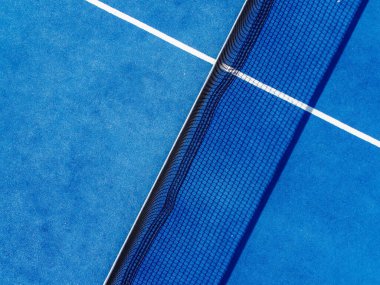 Aerial view of a net and a part of a paddle tennis court clipart