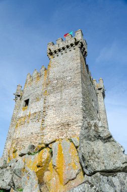 Castle in the medieval village of Penedono, Viseu district. Portugal. Architecture and archeology. clipart