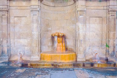 Burgaz 'ın termal sıcak su kaynağı, Ourense şehrinde. Galiçya, İspanya
