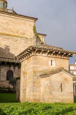 Celanova 'da San Miguel' in Romen öncesi Mozarabic şapeli. Ourense, Galiçya, İspanya