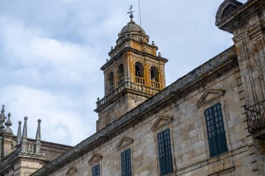 San Salvador de Celanova Manastırı 'nın ön cephesinin bir kısmı. Galiçya, İspanya
