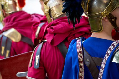 Bir grup lejyonerin günlük askeri yaşamı Birleşme hissi.