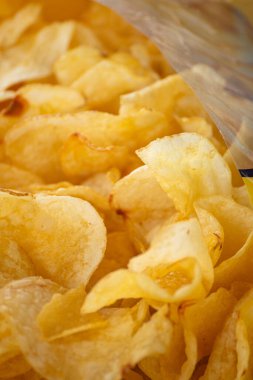 Çıtır Patates Cipsi Makro Şat Sağlıksız Yeme Konsepti